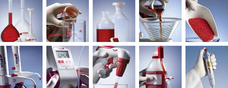 Vitlab sıvı aktarma cihazları ve laboratuvar malzemeleri